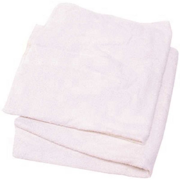 National Brand HOSPECO 10 lbs. per Box White Terry Towel Rags 537-10